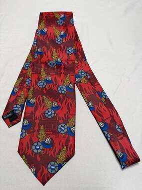 Ralph Marlin Firefighter Behind the Scenes Novelty Necktie